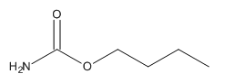 Structural formula of butyl carbamate