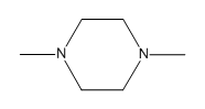 N,N-二甲基哌嗪的分子结构式