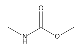 Structural formula of methyl methylcarbamate