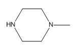 Structural formula of N-methylpiperazine